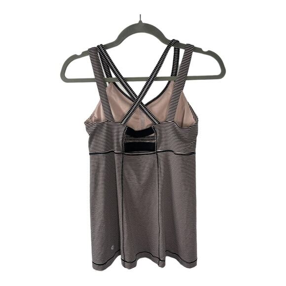 Lululemon Happy Strappy Tank Top Mini Pop Stripe Black Mink Berry Size 6 - Picture 5 of 8